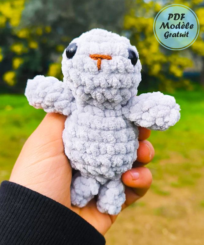 Modèle de Mini Phoque au crochet pour Débutants (3)