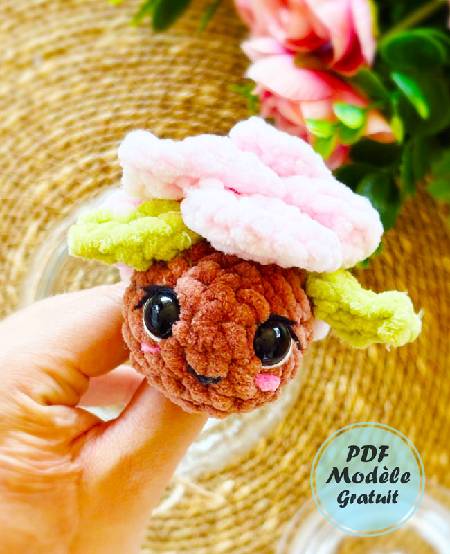 Modèle gratuit de porte-clés au crochet Bébé Pousse (3)