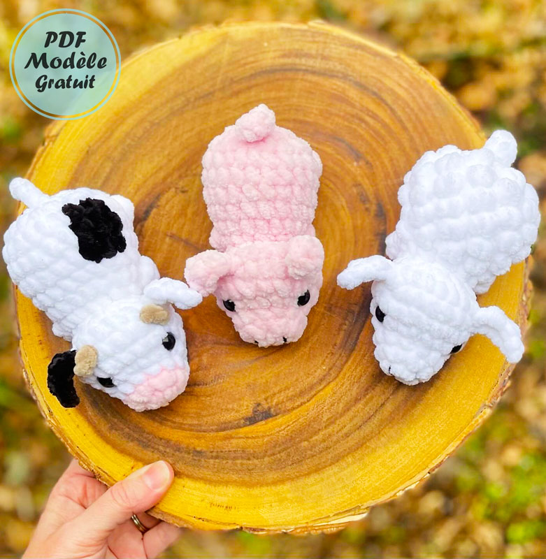 Vache, Cochon et Mouton au Crochet Modèle (PDF) (4)
