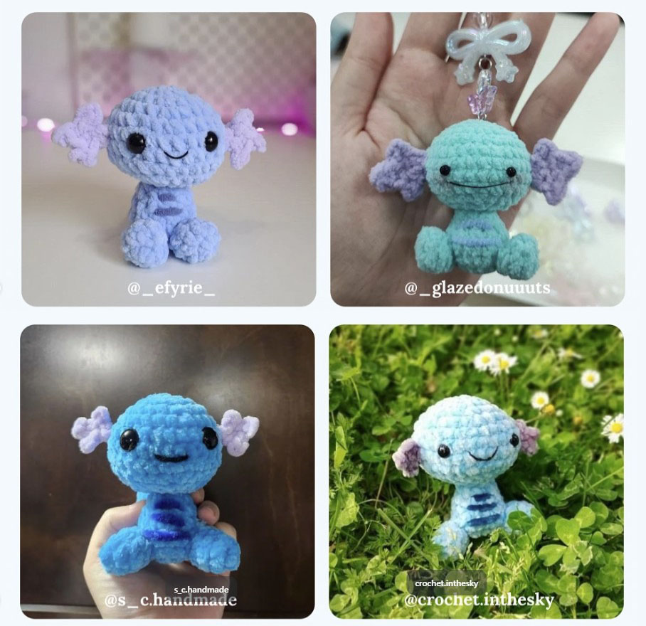 Axolotl Axoloto Pokemon Amigurumi Patron Gratuit