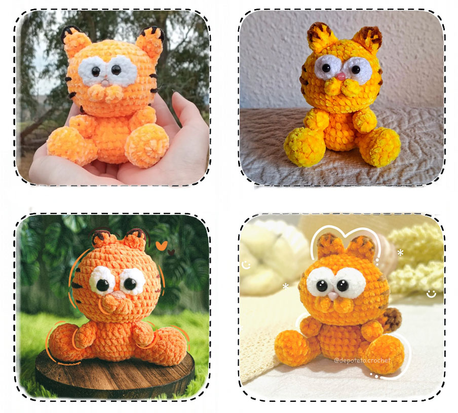 Bébé Garfield Chat au Crochet Modèle PDF Gratuit