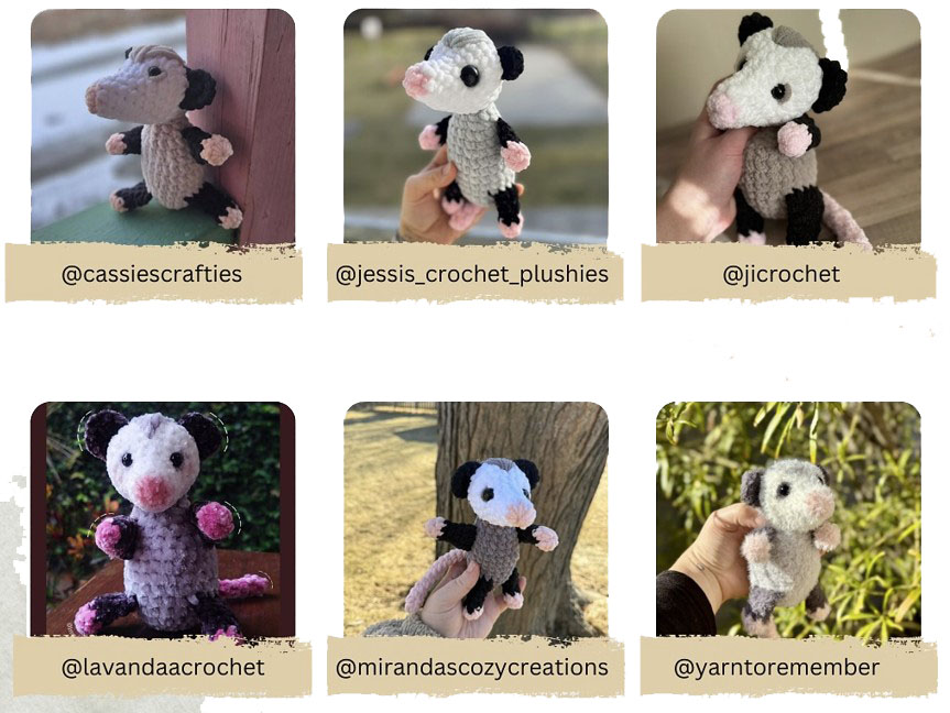 Opossum Souris Amigurumi Patron Gratuit