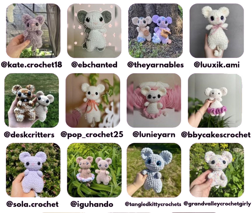 Souris en mode Ballerine et Fée Amigurumi Patron