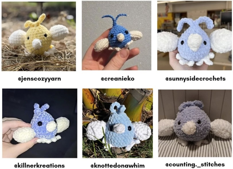 Oiseau Pokémon Tylton Crochet Modèle PDF Gratuit